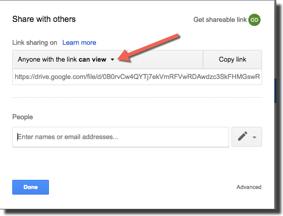 Create Public URL in Google Drive for Webpage app – Enplug Support 